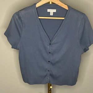 Topshop crop size 12, ribbed Tshirt